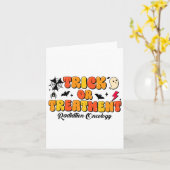 Trick Or Treatment Radiation Oncology Halloween 2  Kaart (Gele Bloem)