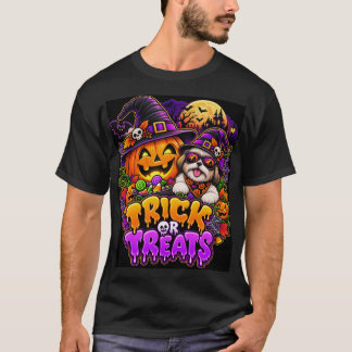 Trick Or Treats Pompoen Hond Halloween T-shirt