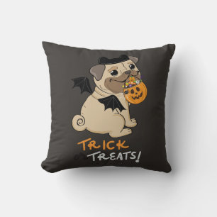 Trick or Treats Pug Kostuum Kussen