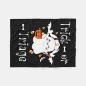 Trick Or Triage Triage Verpleegster Spook Hallowee Fleece Deken (Voorkant (Horizontaal))