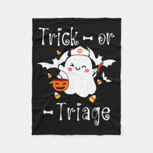Trick Or Triage Triage Verpleegster Spook Hallowee Fleece Deken