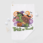 Trick or Turt Funny Turtle Halloween Golfhanddoek (Insitu)