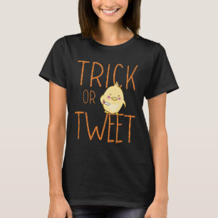 Trick Or Tweet Grappige Halloween Kip Door Kuiken T-shirt