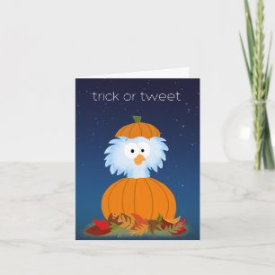 Trick or "Tweet" Halloween vogel kaart