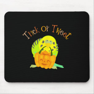 Trick or Tweet Parkiet Budgie Mom Halloween Bird Muismat