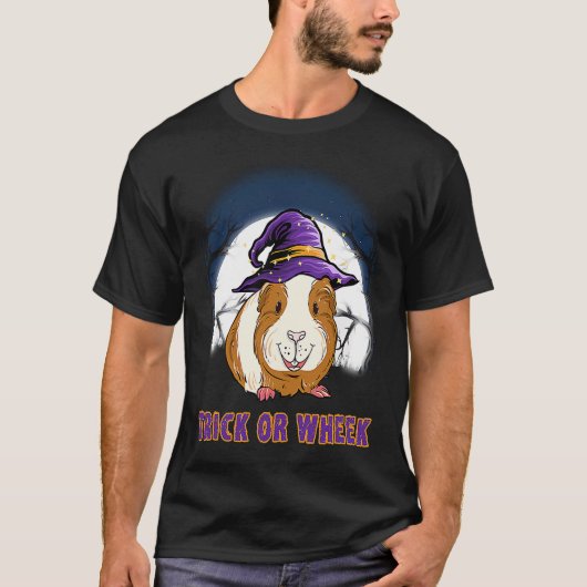 Trick Or Wheek Halloween Guinea Pigs T-shirt (Voorkant)