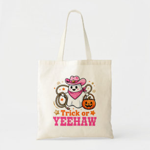 Trick Or Yeehaw Cowboy Kikker Halloween Cadeau Tote Bag