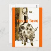 Trick ors treat! briefkaart (Voorkant / Achterkant)