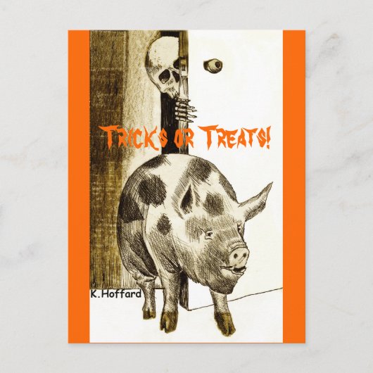 Trick ors treat! briefkaart (Voorkant)