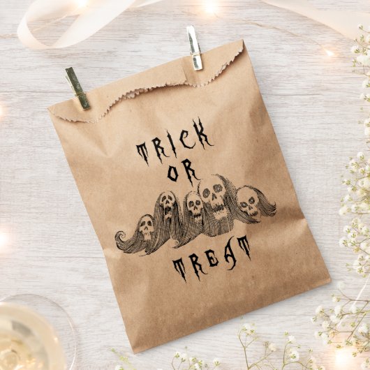 Trick ors treat heks voor zakken bedankzakje (Geknipt)