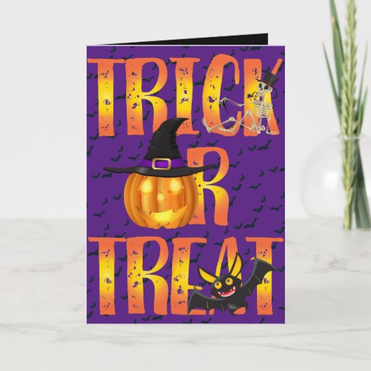 Trick ors treat kaart (Voorkant)