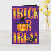 Trick ors treat kaart (Gele Bloem)