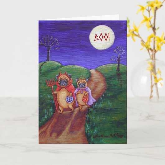 Trick ors treat kaart (Gele Bloem)