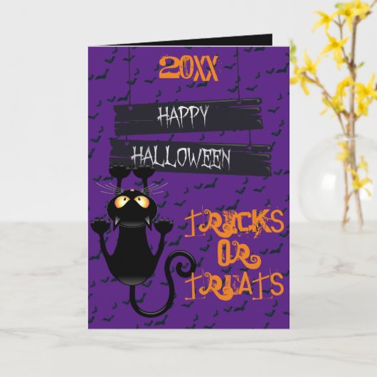 Trick ors treat kaart (Gele Bloem)