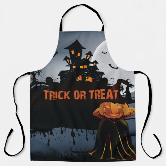 Trick ors treat kasteel schort (Voorkant)