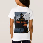 Trick ors treat kasteel t-shirt (Achterkant)