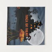 Trick ors treat kasteel wandkleed (Voorkant (horizontaal))