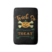 Trick ors treat kruising Halloween pomkin Badmat (Voorkant Verticaal)