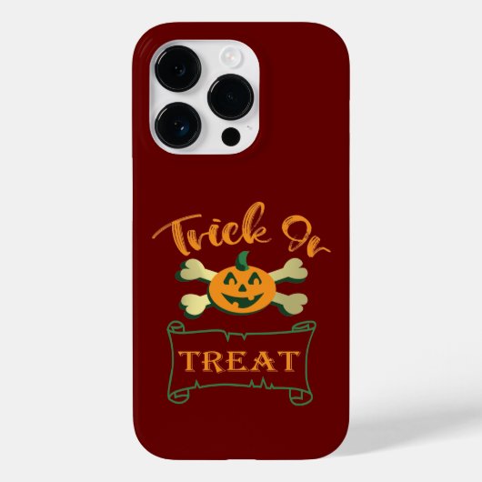 Trick ors treat kruising Halloween pomkin Case-Mate iPhone Case (Achterkant)