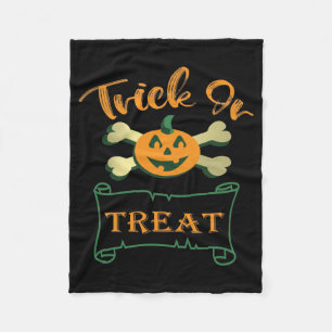 Trick ors treat kruising Halloween pomkin Fleece Deken