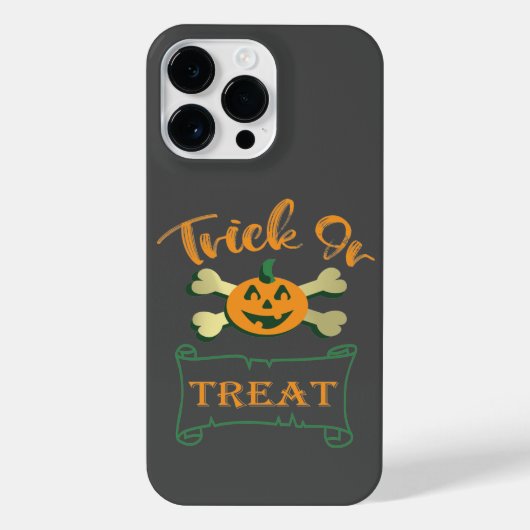 Trick ors treat kruising Halloween pomkin iPhone Hoesje (Achterkant)