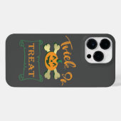 Trick ors treat kruising Halloween pomkin iPhone Hoesje (Achterkant horizontaal)