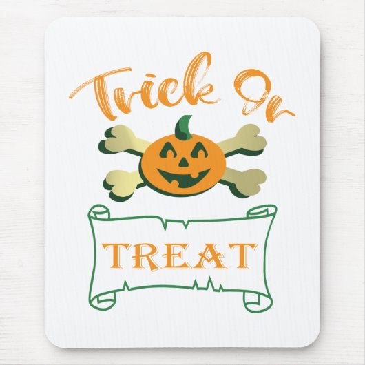 Trick ors treat kruising Halloween pomkin Muismat (Voorkant)