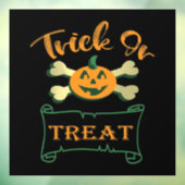 Trick ors treat kruising Halloween pomkin Raamsticker (Vel 3)