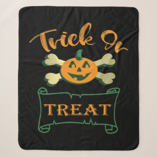 Trick ors treat kruising Halloween pomkin Sherpa Deken