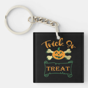 Trick ors treat kruising Halloween pomkin Sleutelhanger