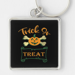 Trick ors treat kruising Halloween pomkin Sleutelhanger