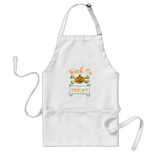 Trick ors treat kruising Halloween pomkin Standaard Schort