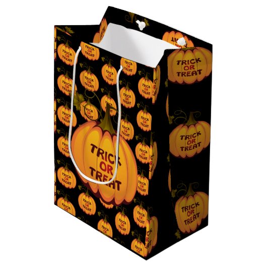 Trick ors treat medium cadeauzakje (Voorkant Gekanteld)