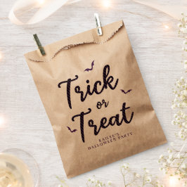 Trick ors treat met Paarse en zwarte strepen Bedankzakje