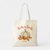 Trick ors treat Schattige gepersonaliseerde Hallow Tote Bag (Achterkant)