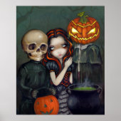 Trick-out of halloween-kunst-afdrukken poster (Voorkant)