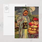Trick R' Treat Geest Jack O Lantern Pompoen Briefkaart (Voorkant / Achterkant)