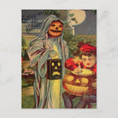 Trick R' Treat Ghost Jack O Lantern Pumpkin Briefkaart (Voorkant)
