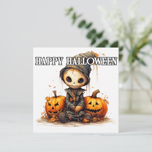 Trick 'R Treat | Happy Halloween Kaart (Staand voorkant)