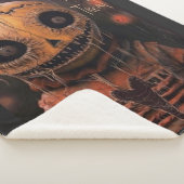 Trick r Treat Skeleton – Spooky Halloween Skeleton Sherpa Deken (3/4)