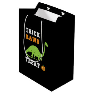 Trick Rawr Treat Cute Halloween Brontosaurus Dino Medium Cadeauzakje
