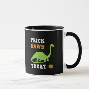 Trick Rawr Treat Cute Halloween Brontosaurus Dino Mok