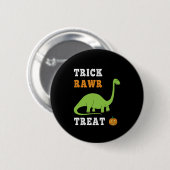 Trick Rawr Treat Cute Halloween Brontosaurus Dino Ronde Button 5,7 Cm (Voorkant /achterkant)