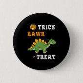 Trick Rawr Treat Cute Halloween Stegosaurus Dino Ronde Button 5,7 Cm (Voorkant)