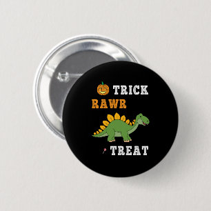Trick Rawr Treat Cute Halloween Stegosaurus Dino Ronde Button 5,7 Cm