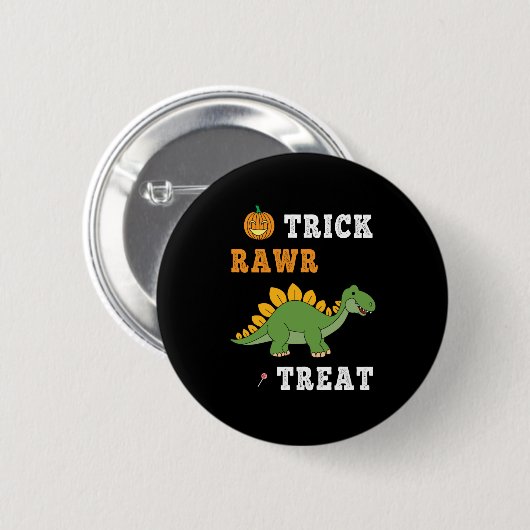 Trick Rawr Treat Cute Halloween Stegosaurus Dino Ronde Button 5,7 Cm (Voorkant /achterkant)