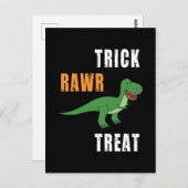 Trick Rawr Treat Cute Halloween Tyrannosaurus Rex Briefkaart (Voorkant / Achterkant)