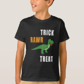 Trick Rawr Treat Cute Halloween Tyrannosaurus Rex T-shirt (Voorkant)