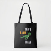 Trick Rawr Treat Cute Halloween Tyrannosaurus Rex Tote Bag (Voorkant)