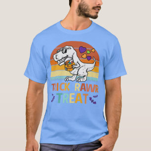 Trick Rawr Treat Dinosaur Trex Toddler Boys Hallow T-shirt